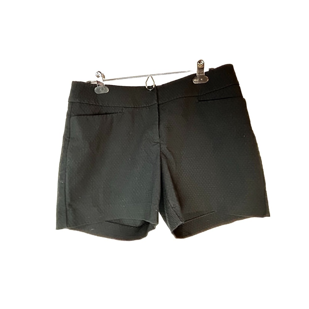 Apt. 9 Essentials Shorts Women's Black Flat Front Textured Fabric Sz 10